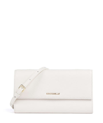 Coccinelle Metallic Soft Portefeuille blanco