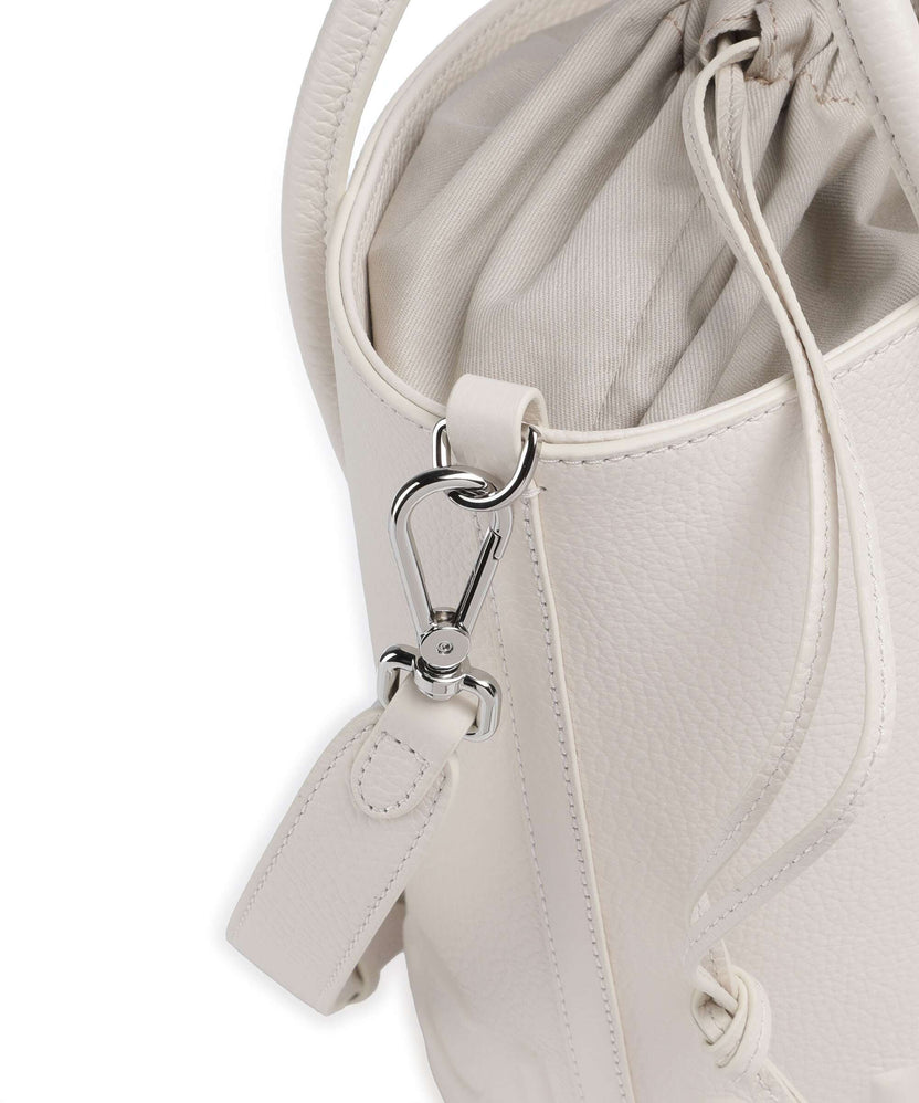 Coccinelle Myrtha Maxi Logo Bucket bag blanco