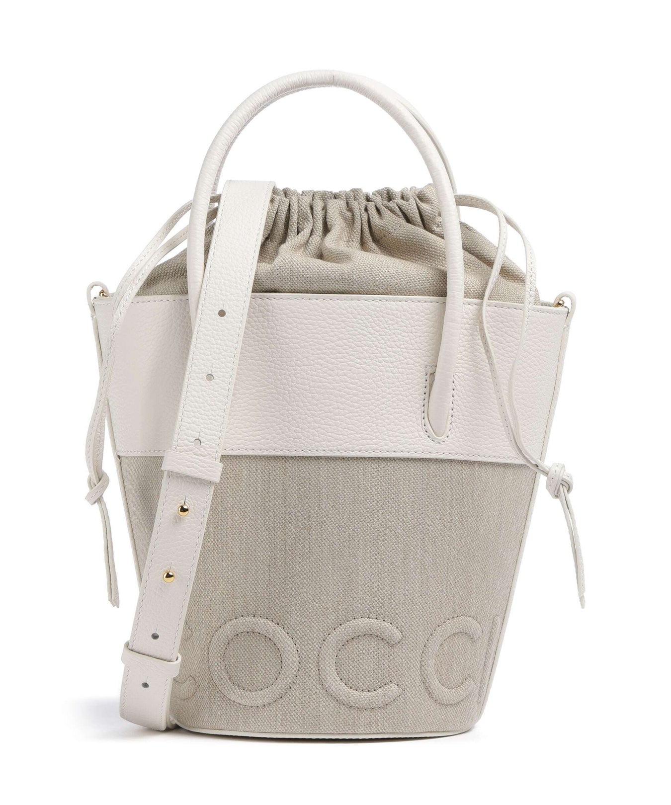 Coccinelle Myrtha Canvas Bucket bag natural/blanco