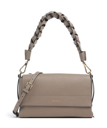 Coccinelle Boheme Grana Double Sac porté épaule warm taupe/rosette