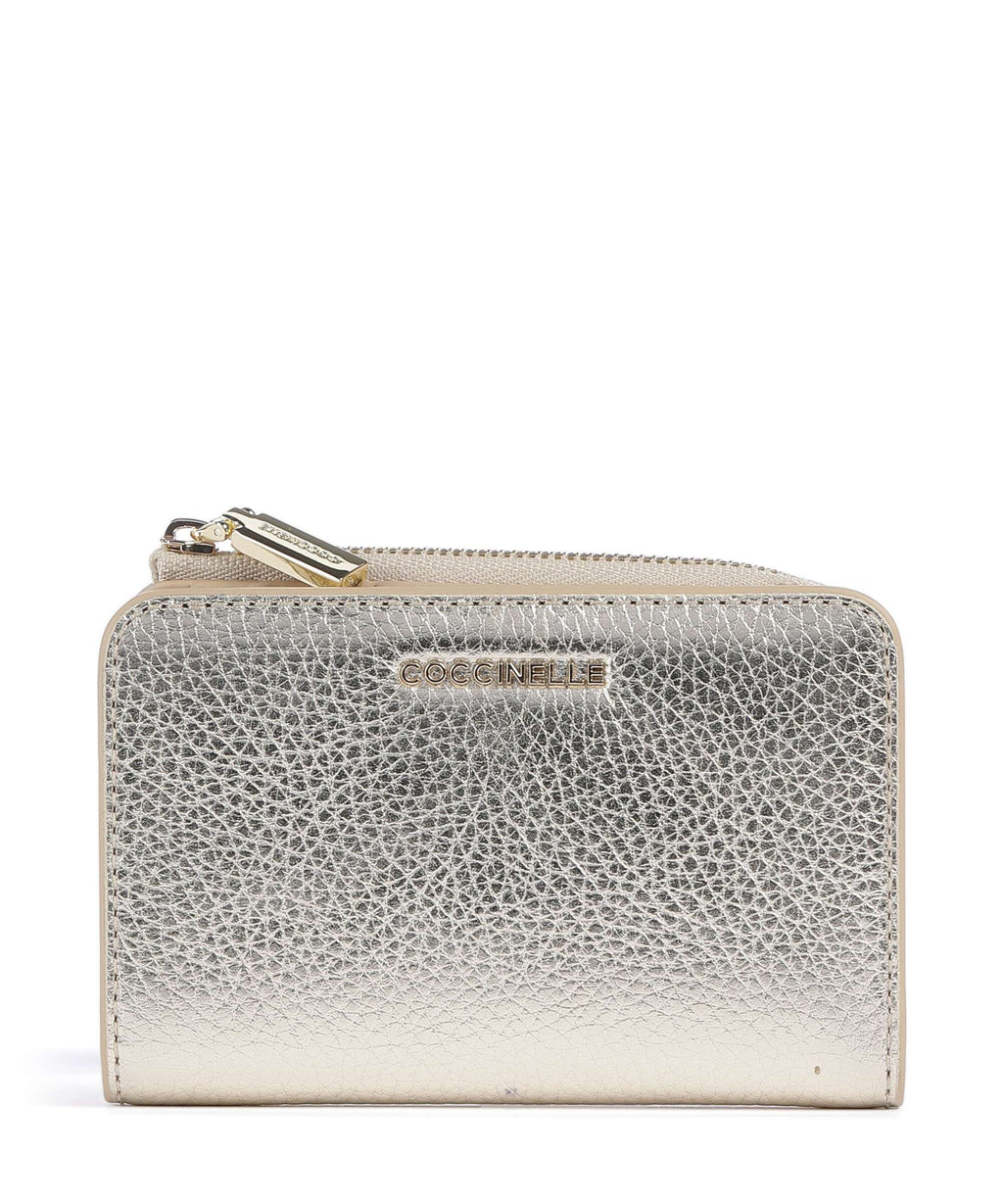 Coccinelle Metallic Soft Wallet pale gold