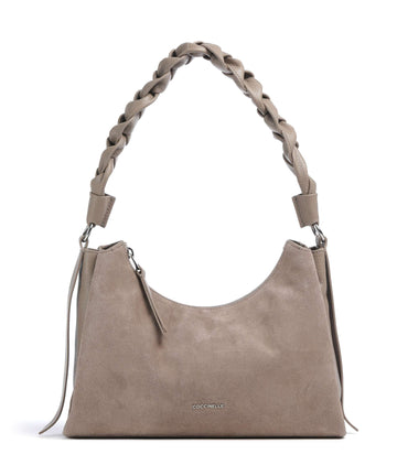 Coccinelle Boheme Suede Sac porté épaule warm taupe
