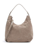 Coccinelle Rebekka Suede Beuteltasche warm taupe
