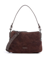 Coccinelle Rebekka Suede Sac porté épaule brunette