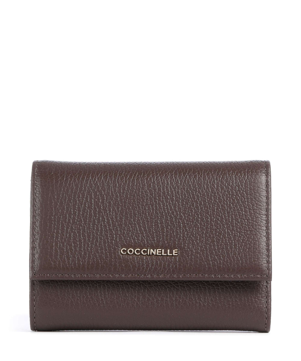 Coccinelle Metallic Soft RFID Wallet brunette