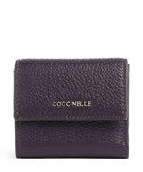 Coccinelle Metallic Soft RFID Geldbörse prune