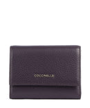 Coccinelle Metallic Soft RFID Geldbörse prune