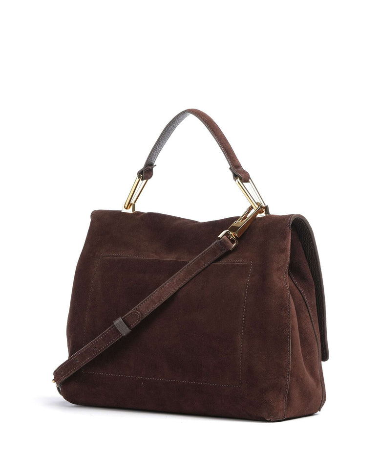Coccinelle Liya Suede Handbag brunette