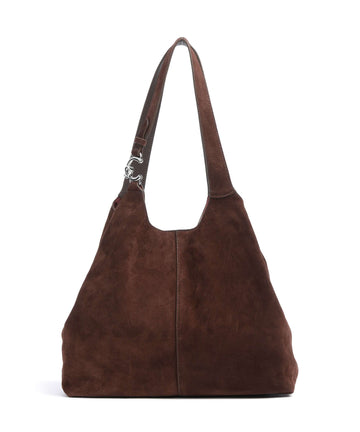 Coccinelle C-Easy Suede Beuteltasche brunette