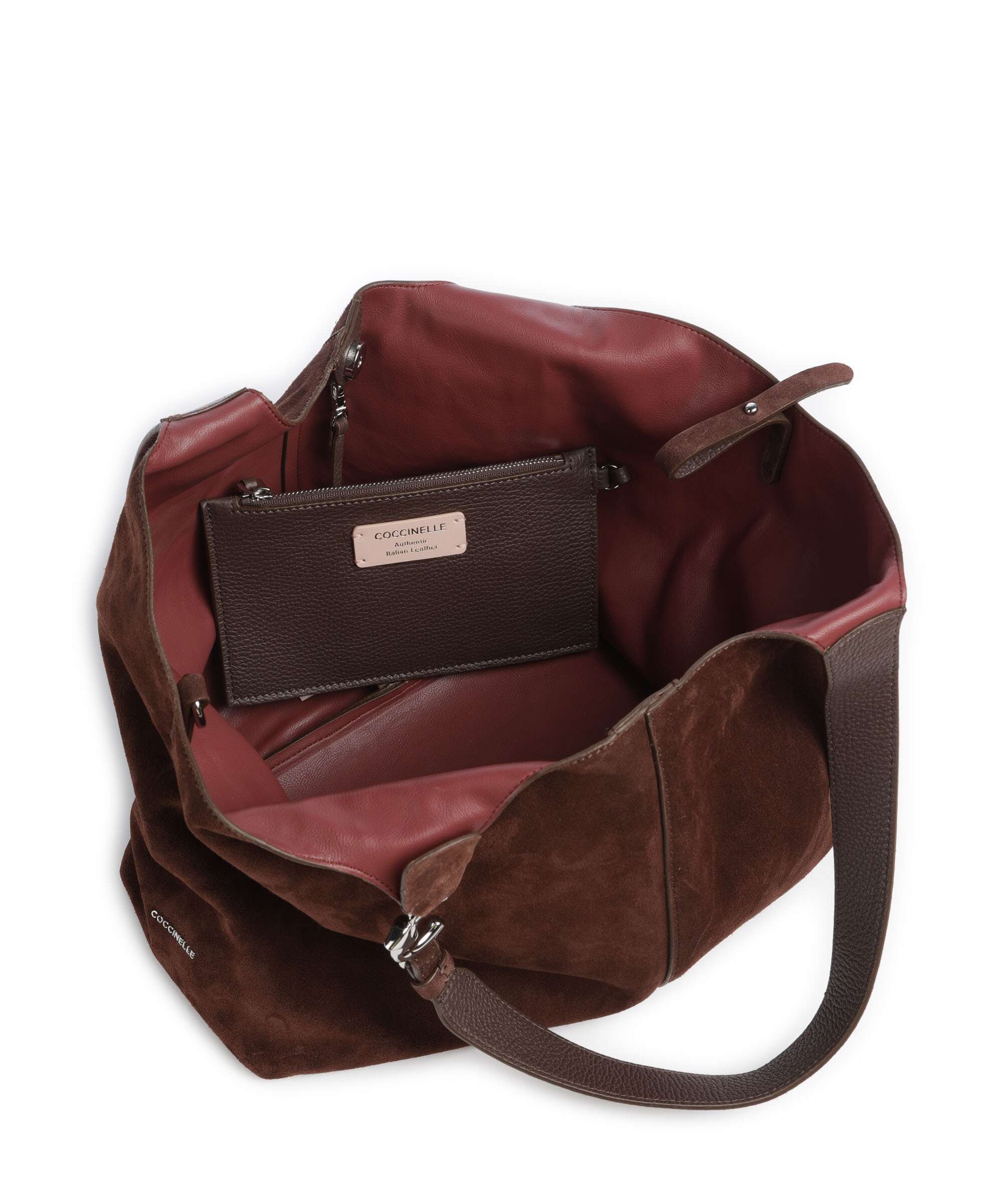 Coccinelle C-Easy Suede Hobo bag brunette