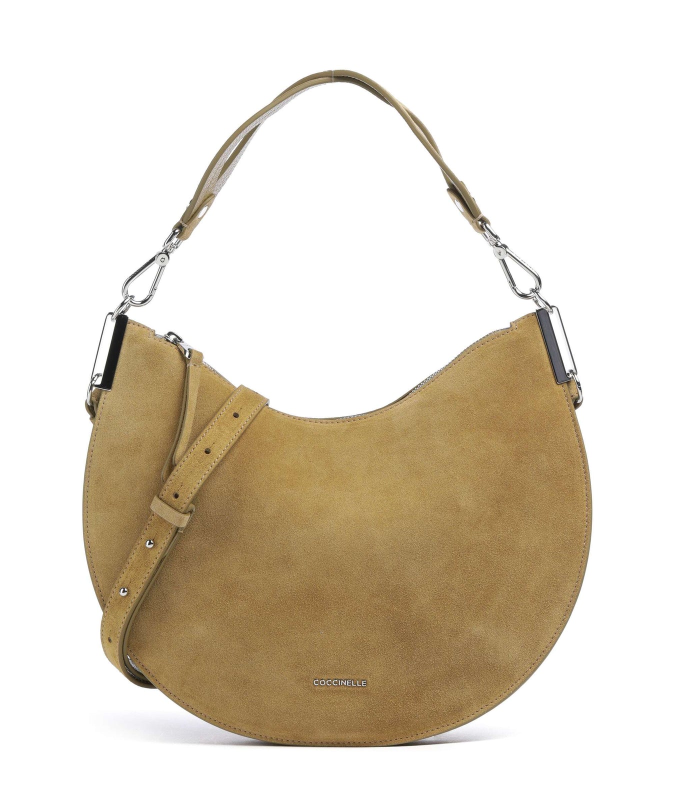 Coccinelle Sunup Suede Hobo bag seagrass