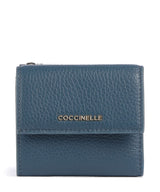 Coccinelle Metallic Soft RFID Geldbörse deep blue