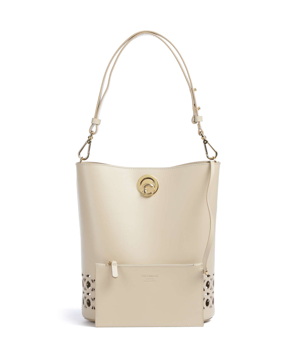 Coccinelle Nikla Monogram Sangallo Bucket bag sandshell