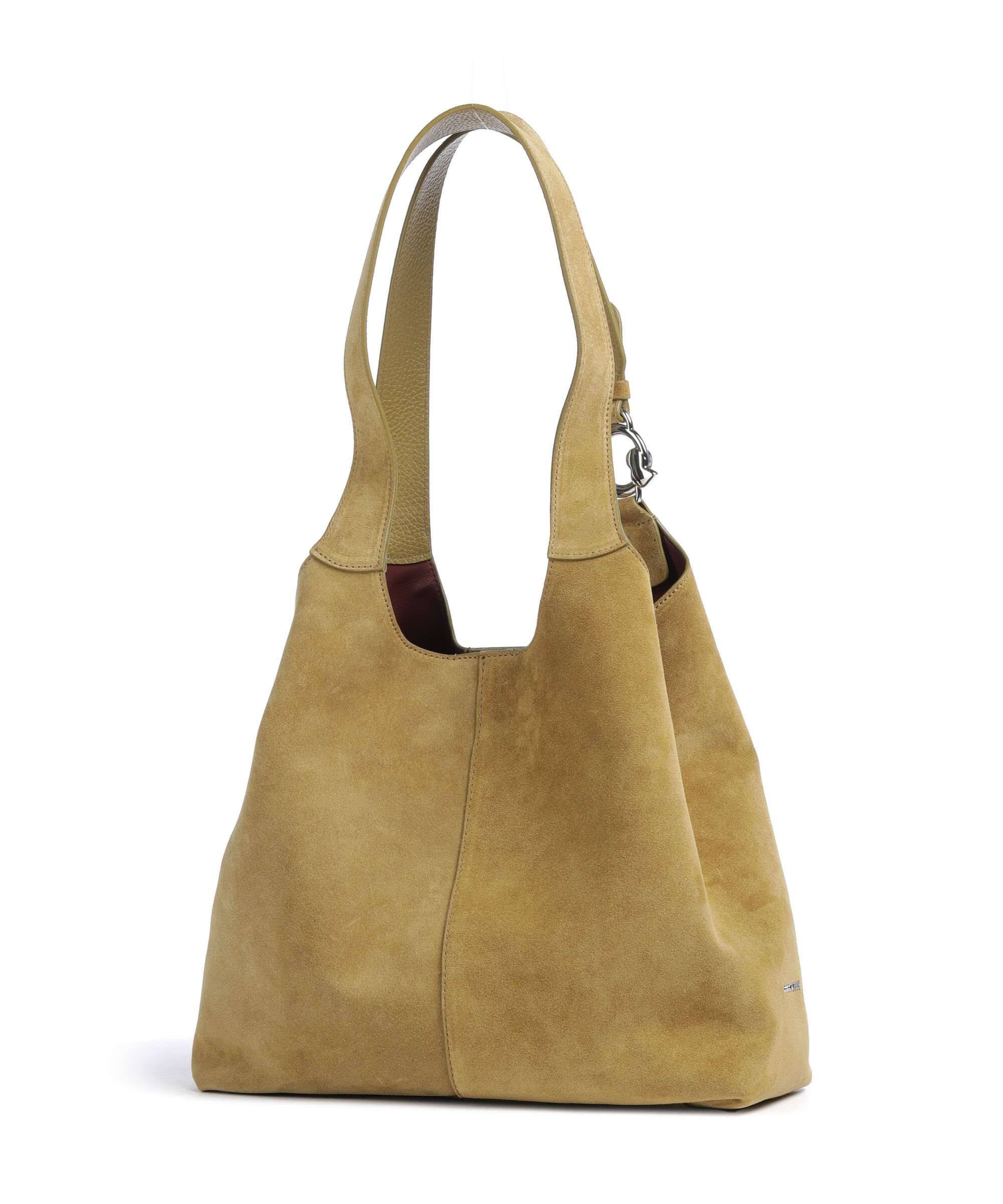 Coccinelle C-Easy Suede Hobo bag seagrass