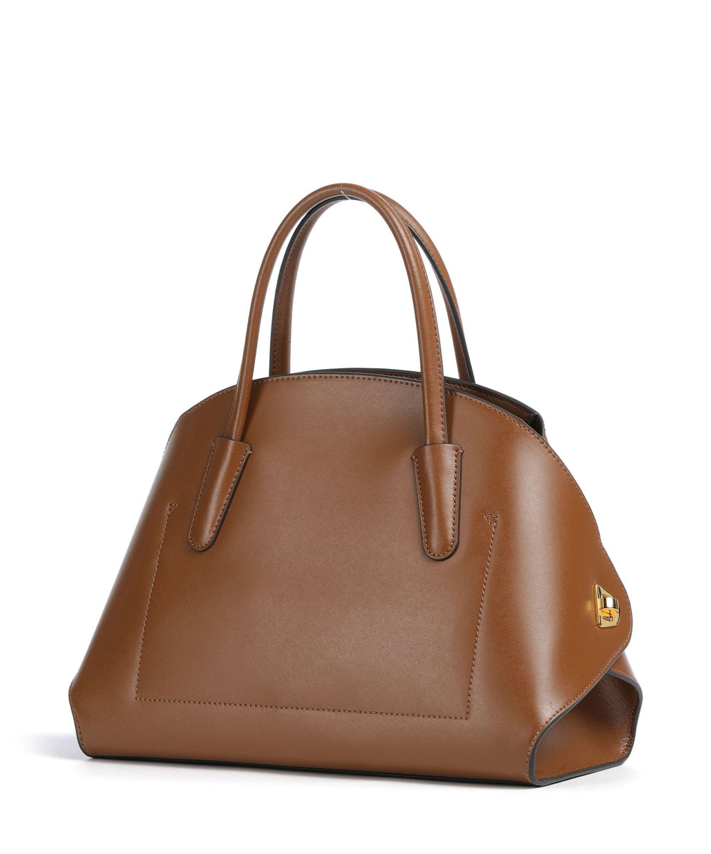 Coccinelle Tylde Calf Handbag cognac