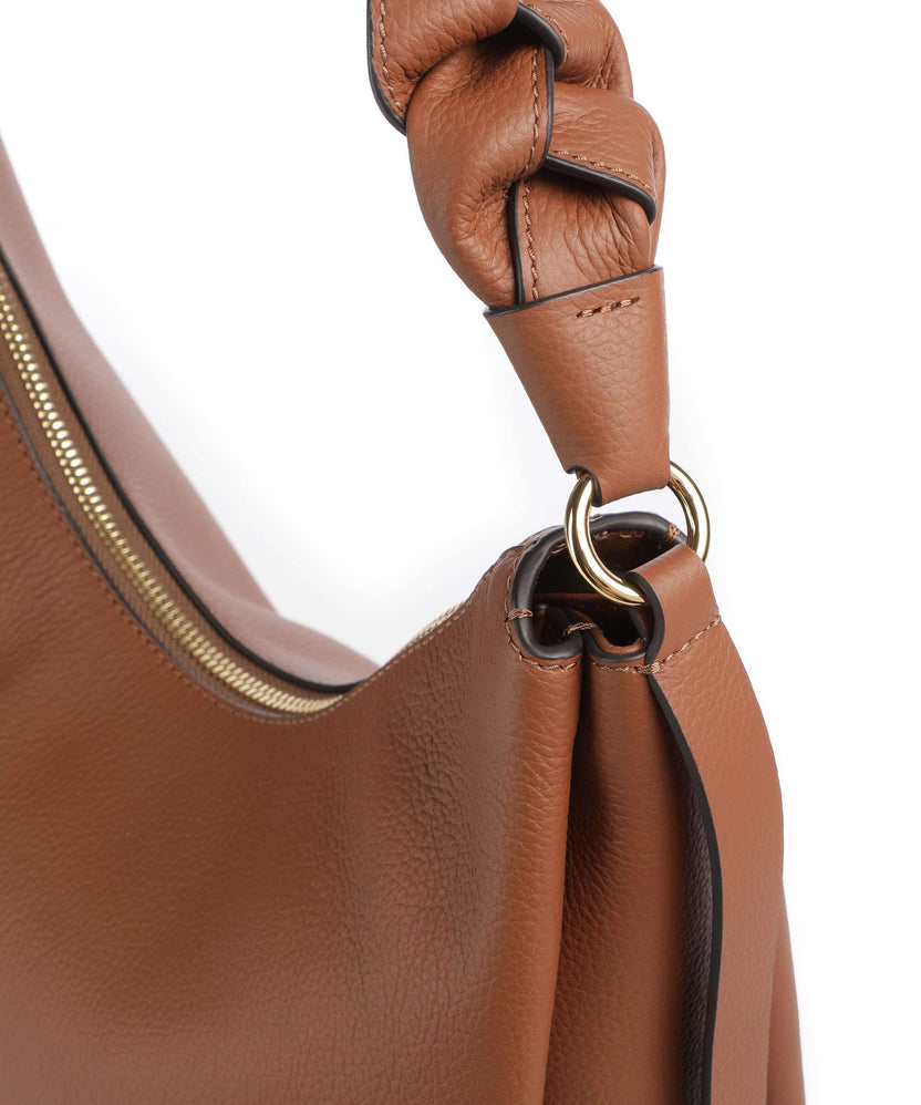 Coccinelle Boheme Grana Double Hobo bag cognac/noir