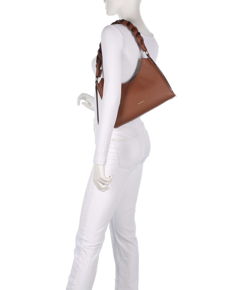 Coccinelle Boheme Grana Double Shoulder bag cognac/noir