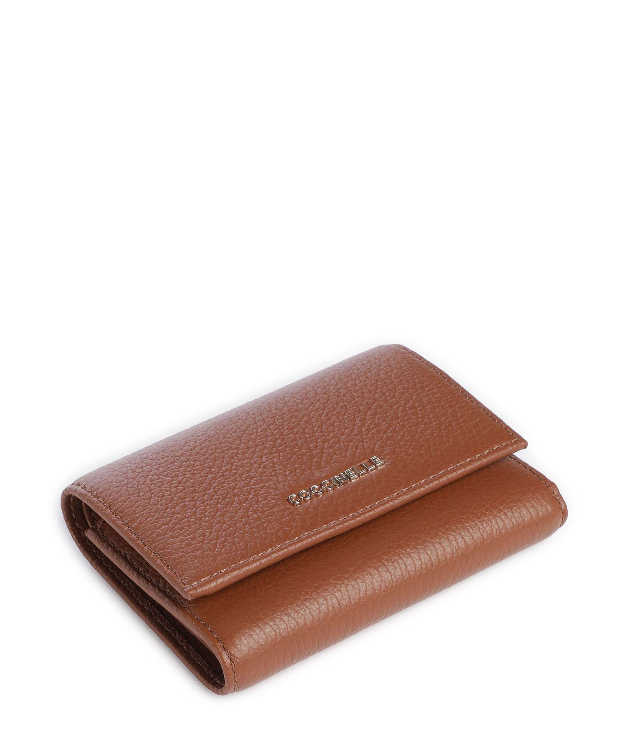 Coccinelle Metallic Soft Wallet cognac