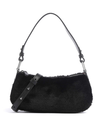 Coccinelle Merveille Synthetic fur Sac porté épaule noir