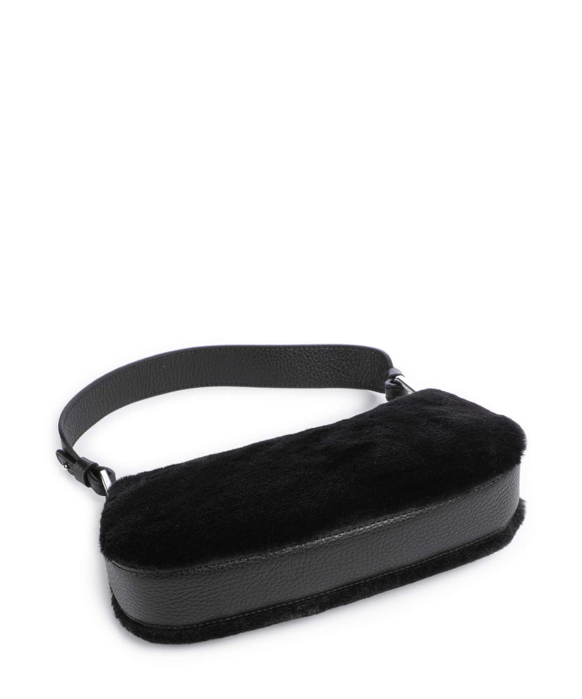 Coccinelle Merveille Synthetic fur Shoulder bag noir