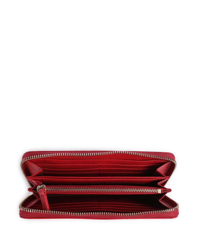 Coccinelle Metallic Soft Wallet scarlet