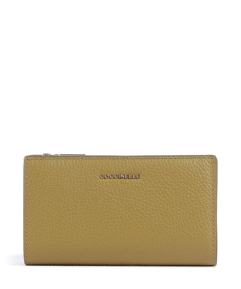 Coccinelle Metallic Soft RFID Wallet seagrass