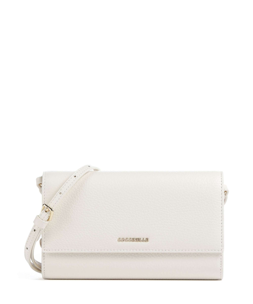 Coccinelle Metallic Soft RFID Wallet pearl