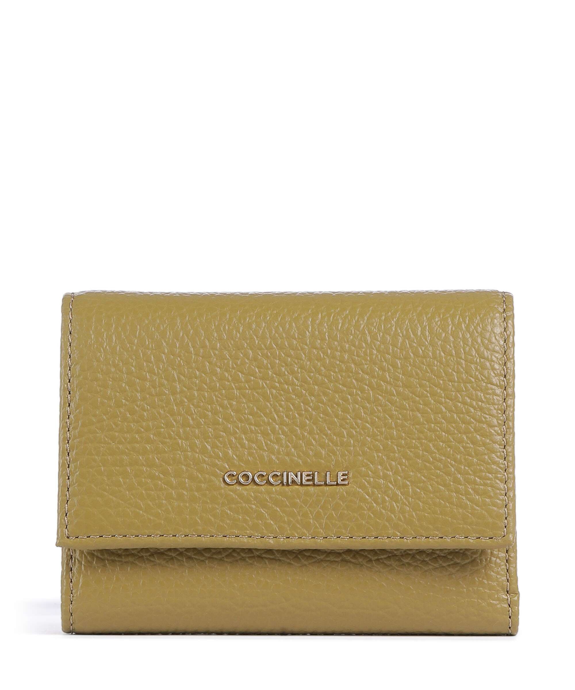 Coccinelle Metallic Soft RFID Wallet seagrass