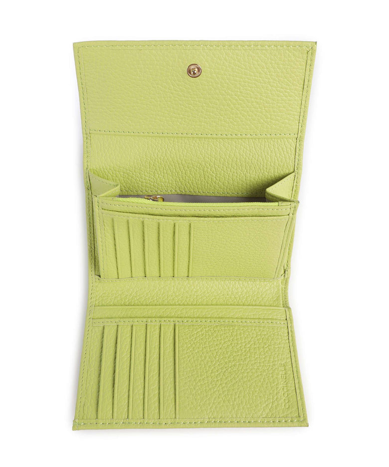 Coccinelle Metallic Soft RFID Wallet green glow
