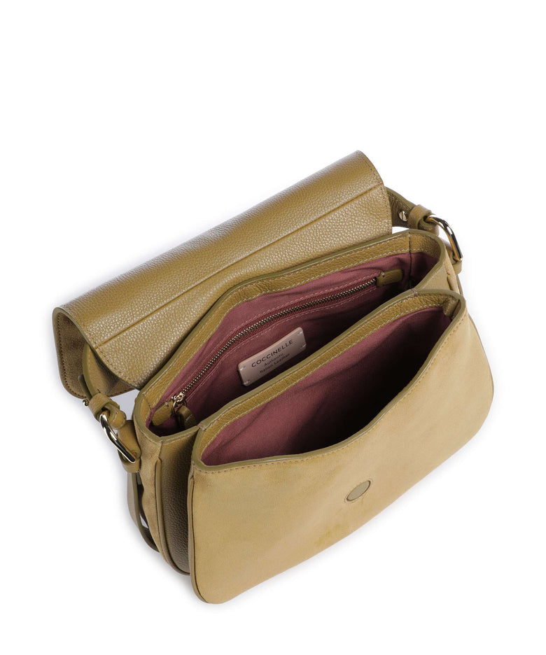 Coccinelle Mavery Suede Handbag seagrass