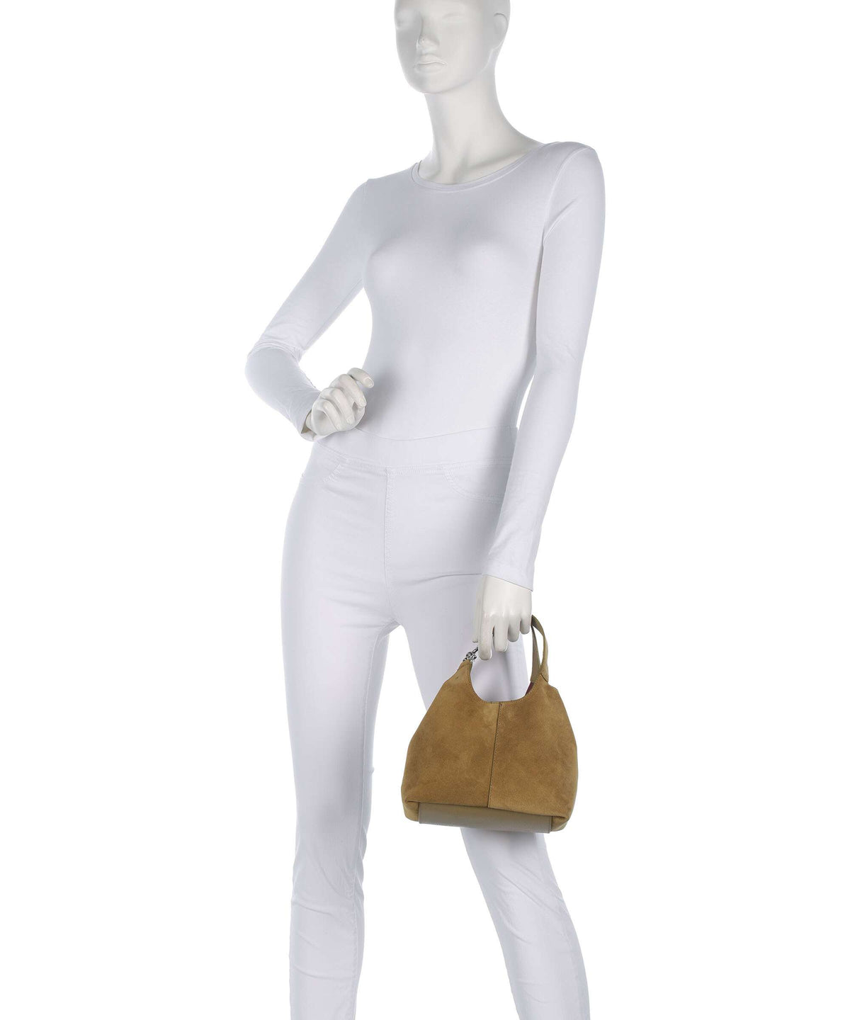 Coccinelle C-Easy Suede Handbag seagrass