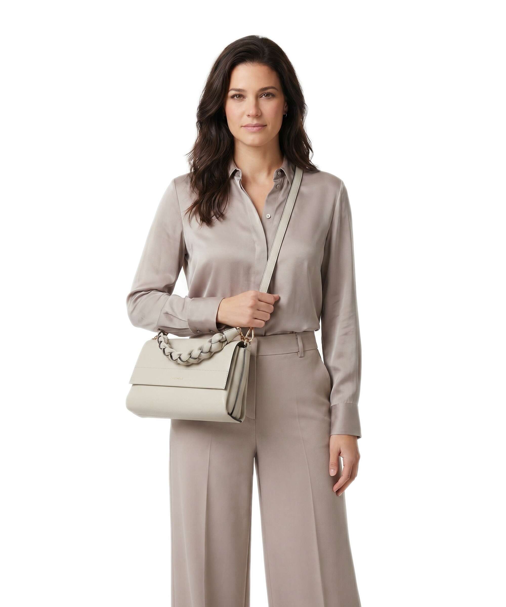 Coccinelle Boheme Grana Double Shoulder bag eucalipto/fango