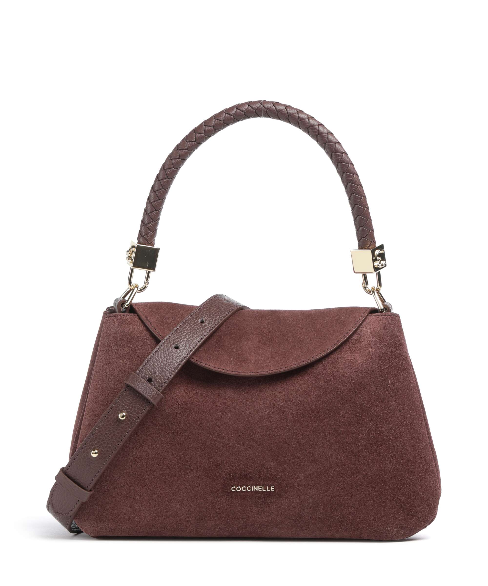 Coccinelle Tiggy Suede Shoulder bag berry