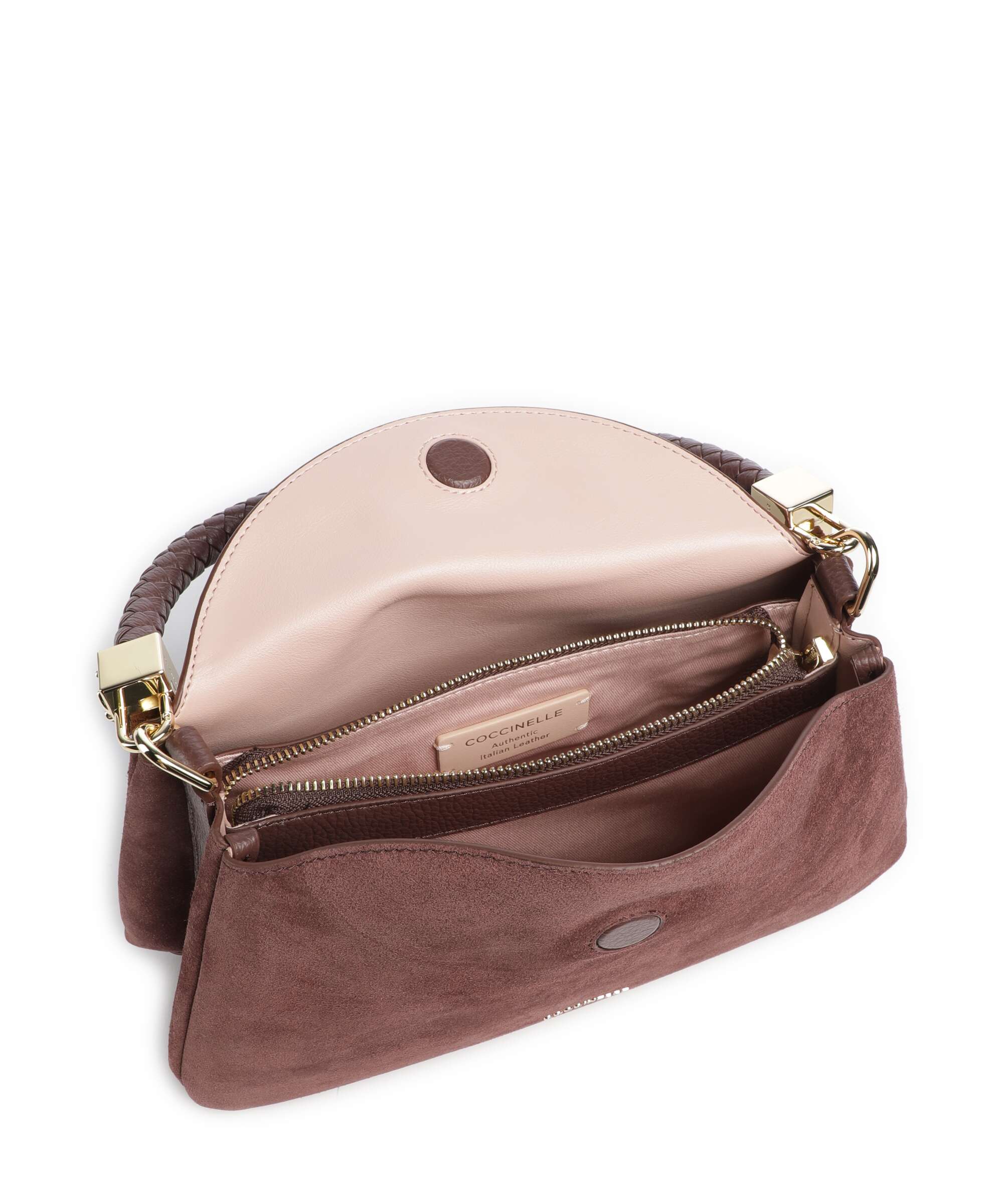 Coccinelle Tiggy Suede Shoulder bag berry