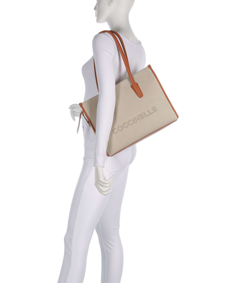 Coccinelle Myrtha Canvas Tote bag natural/crab