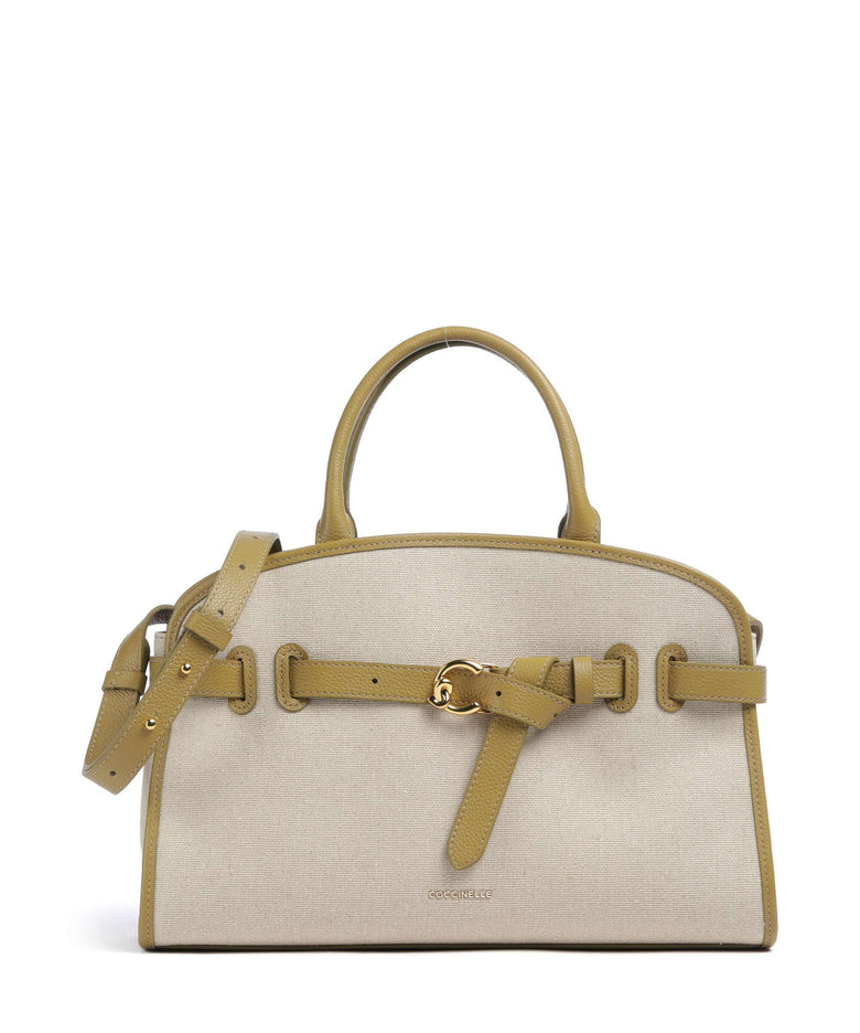 Coccinelle Sabine Canvas Handbag natural/seagrass