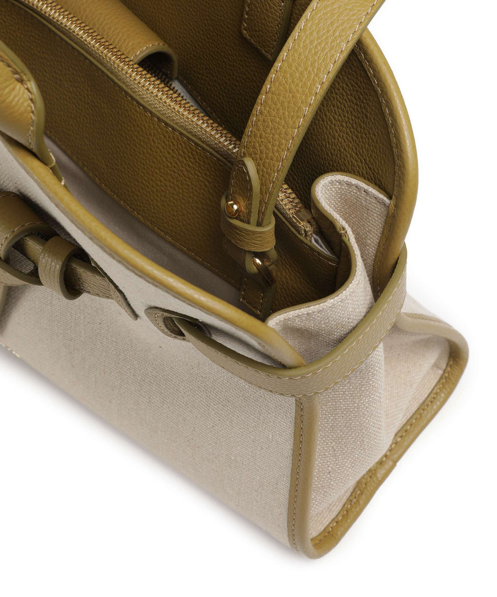 Coccinelle Sabine Canvas Handbag natural/seagrass