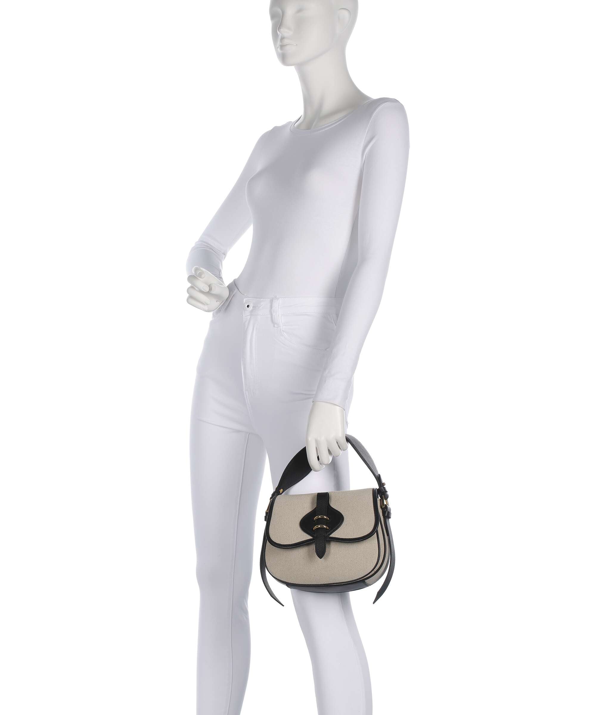 Coccinelle Mavery Canvas Handbag natural/noir
