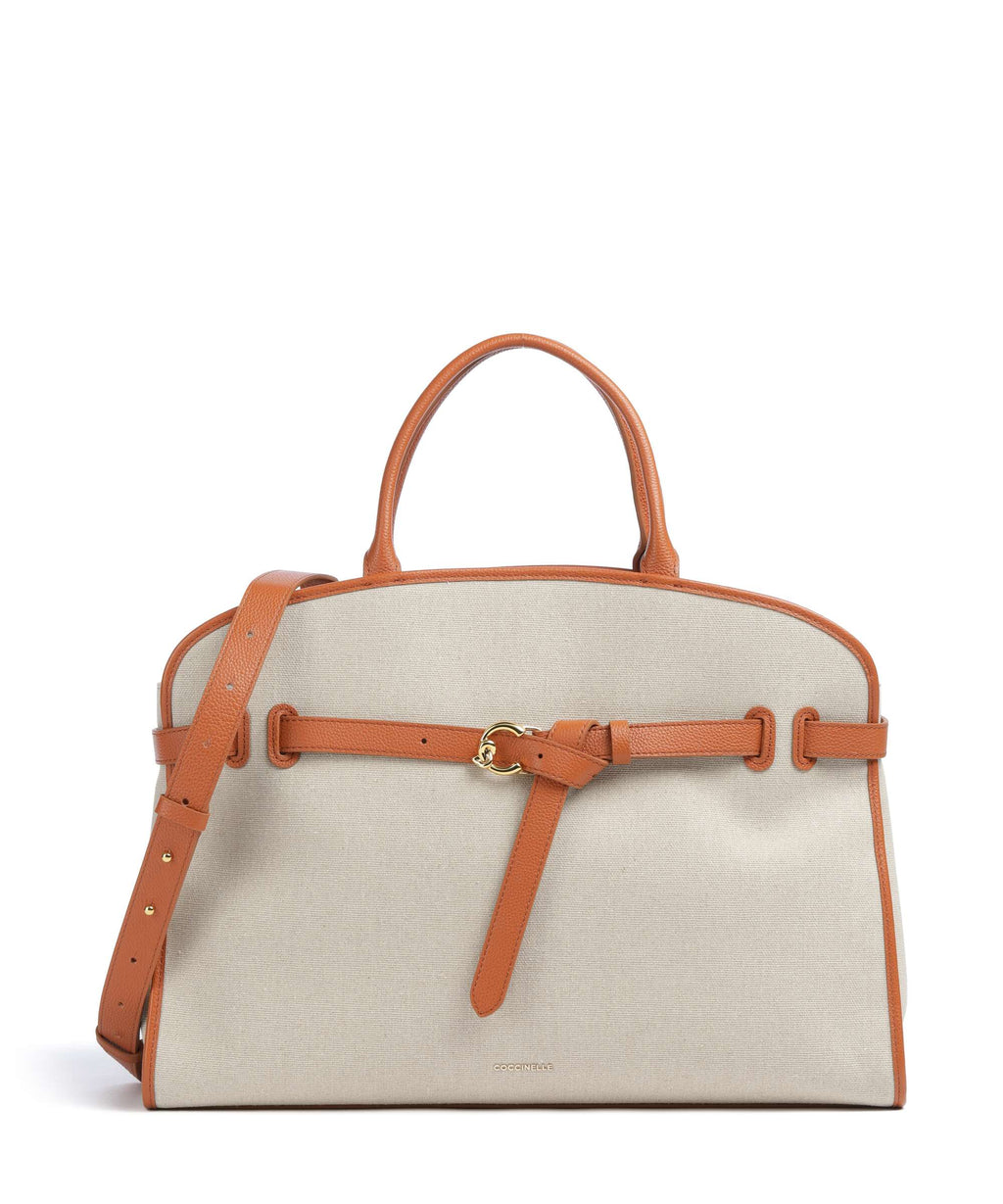 Coccinelle Sabine Canvas Handbag natural/crab