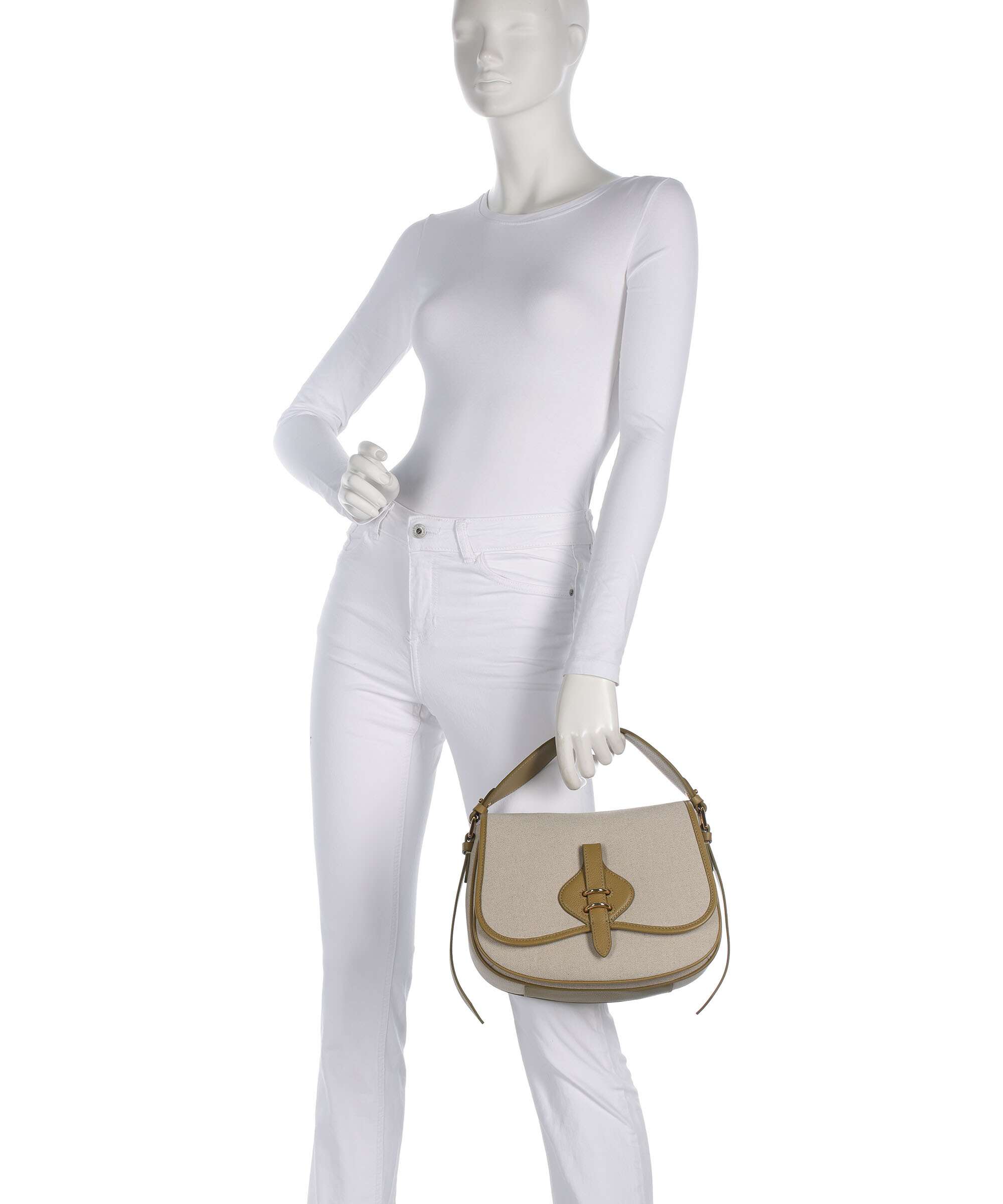 Coccinelle Mavery Canvas Handbag natural/seagrass