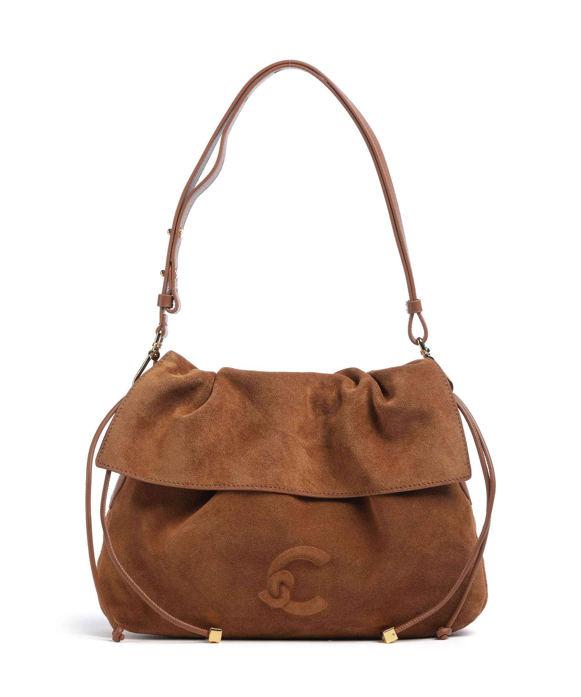 Coccinelle Lidia Suede Hobo bag cognac