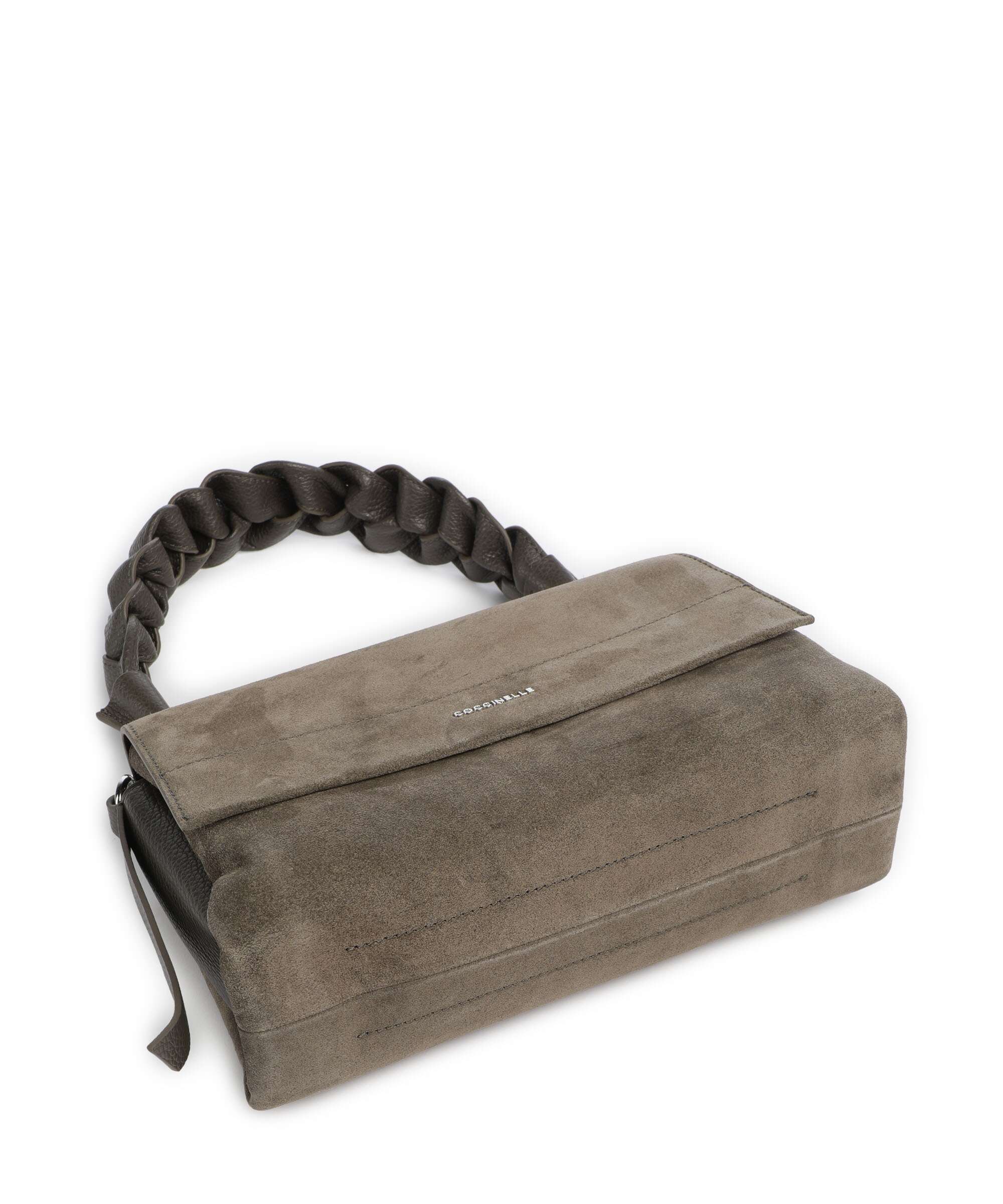 Coccinelle Boheme Suede Shoulder bag fango