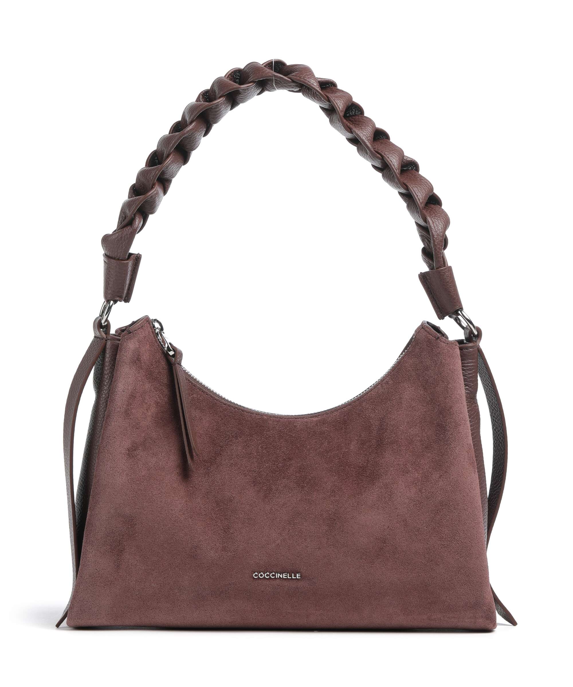 Coccinelle Boheme Suede Shoulder bag berry