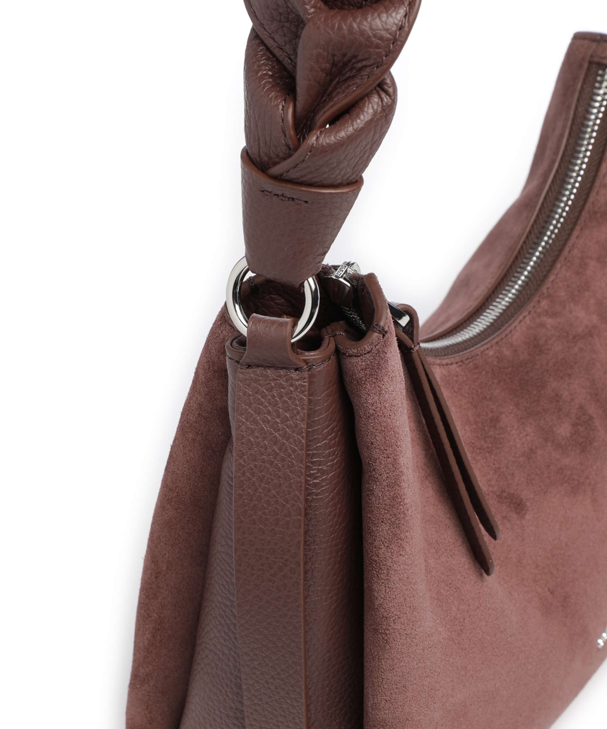 Coccinelle Boheme Suede Shoulder bag berry