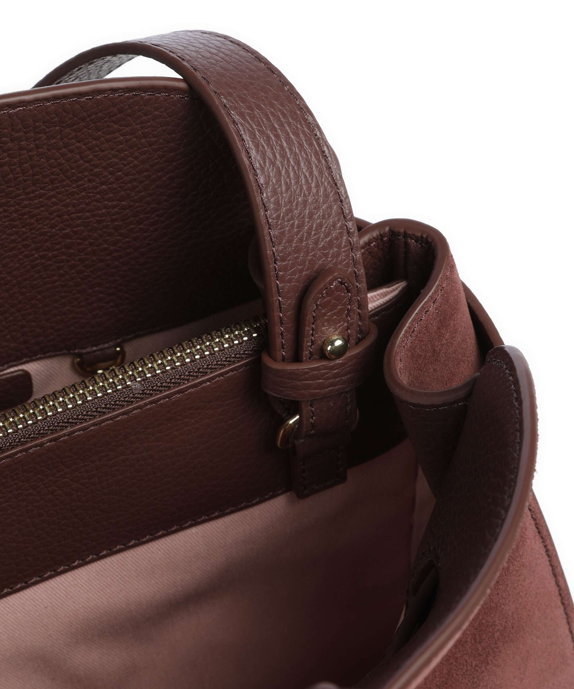 Coccinelle Sabine Suede Handbag berry