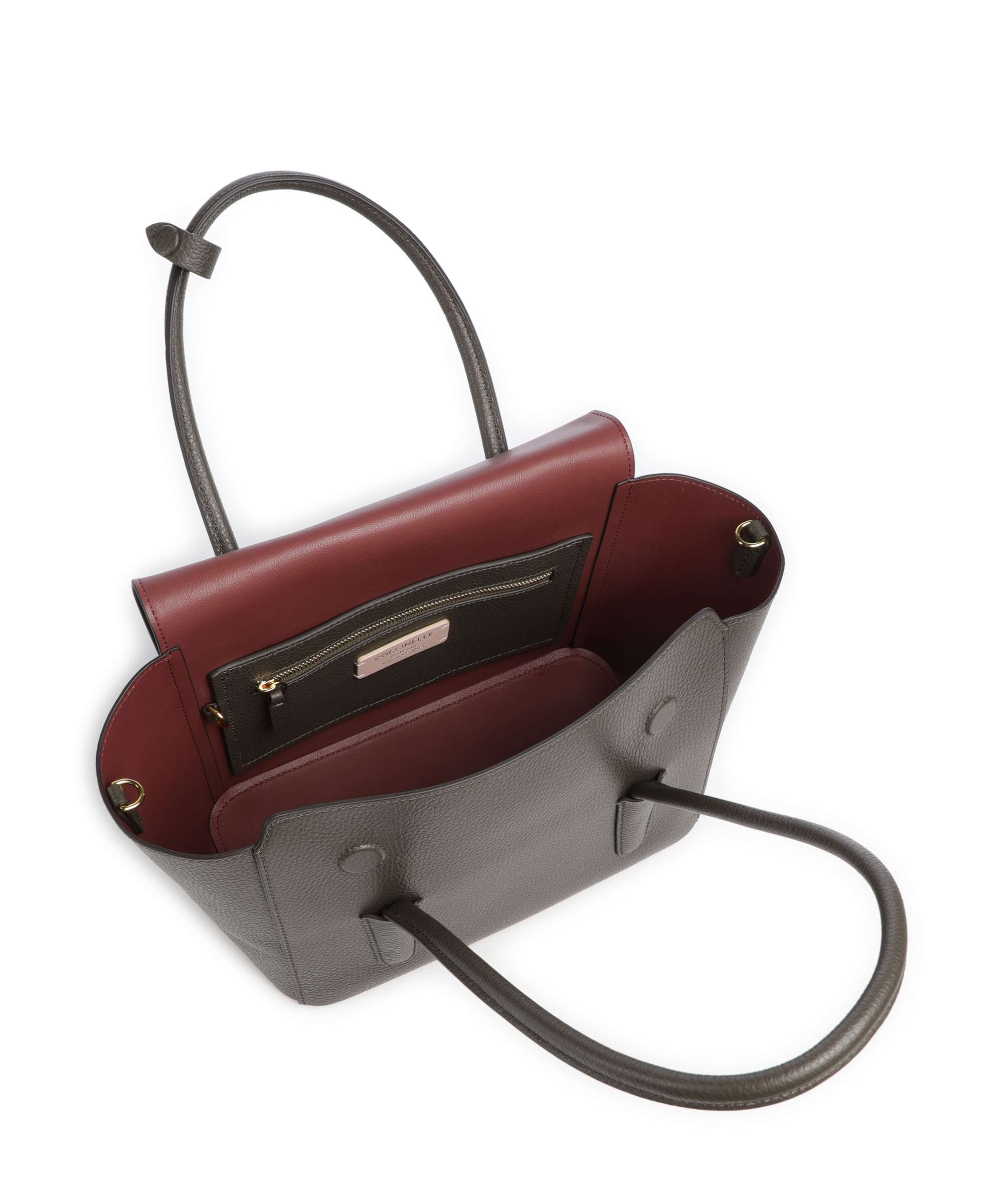 Coccinelle Beat Double Handbag fango