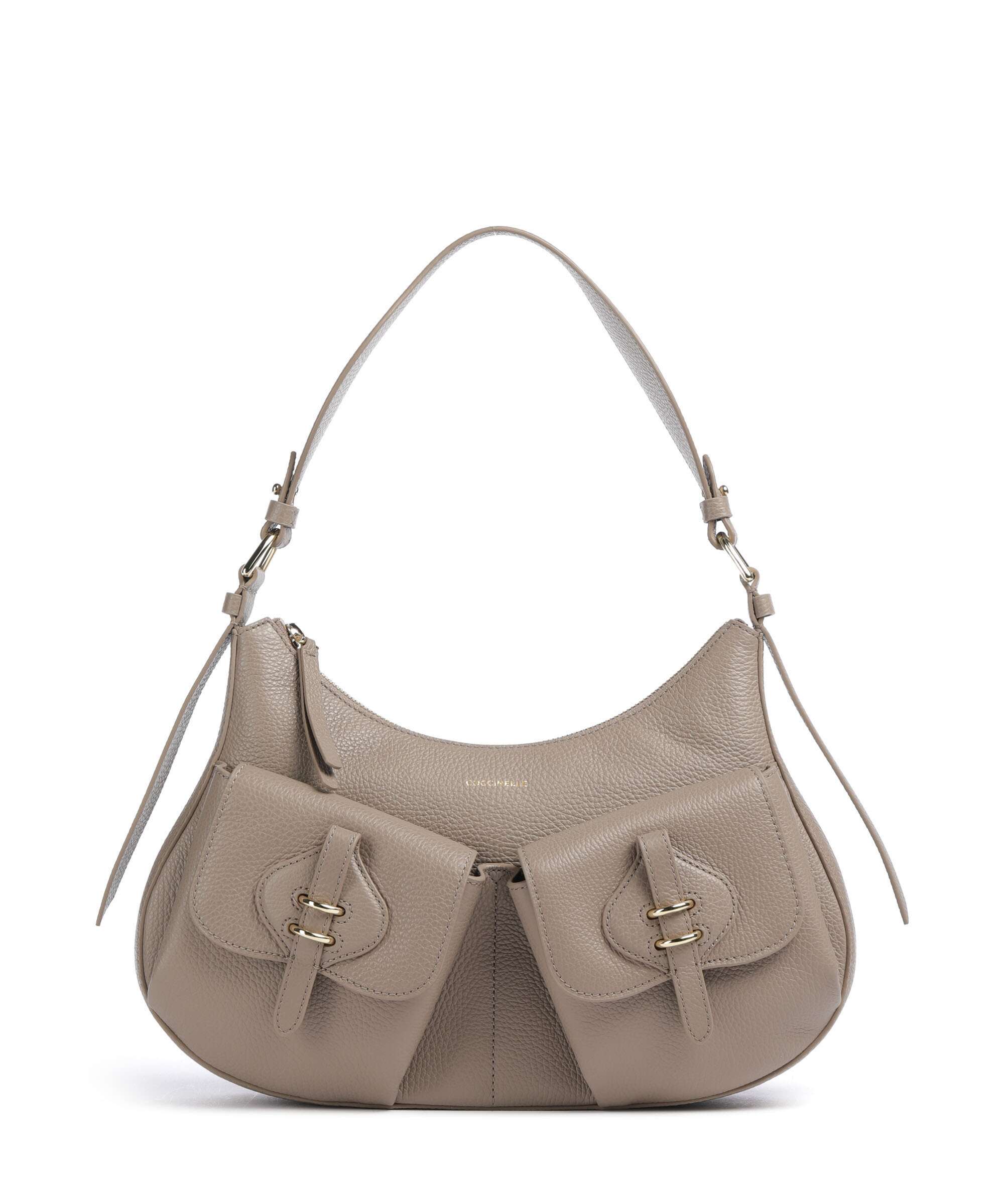 Coccinelle Mavery Pocket Hobo bag warm taupe
