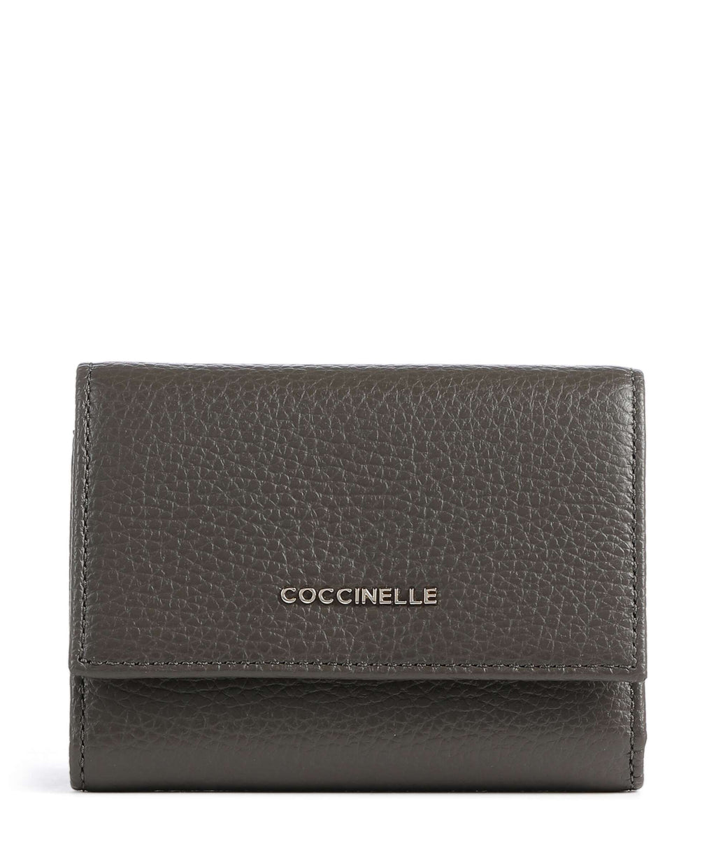 Coccinelle Metallic Soft Wallet fango