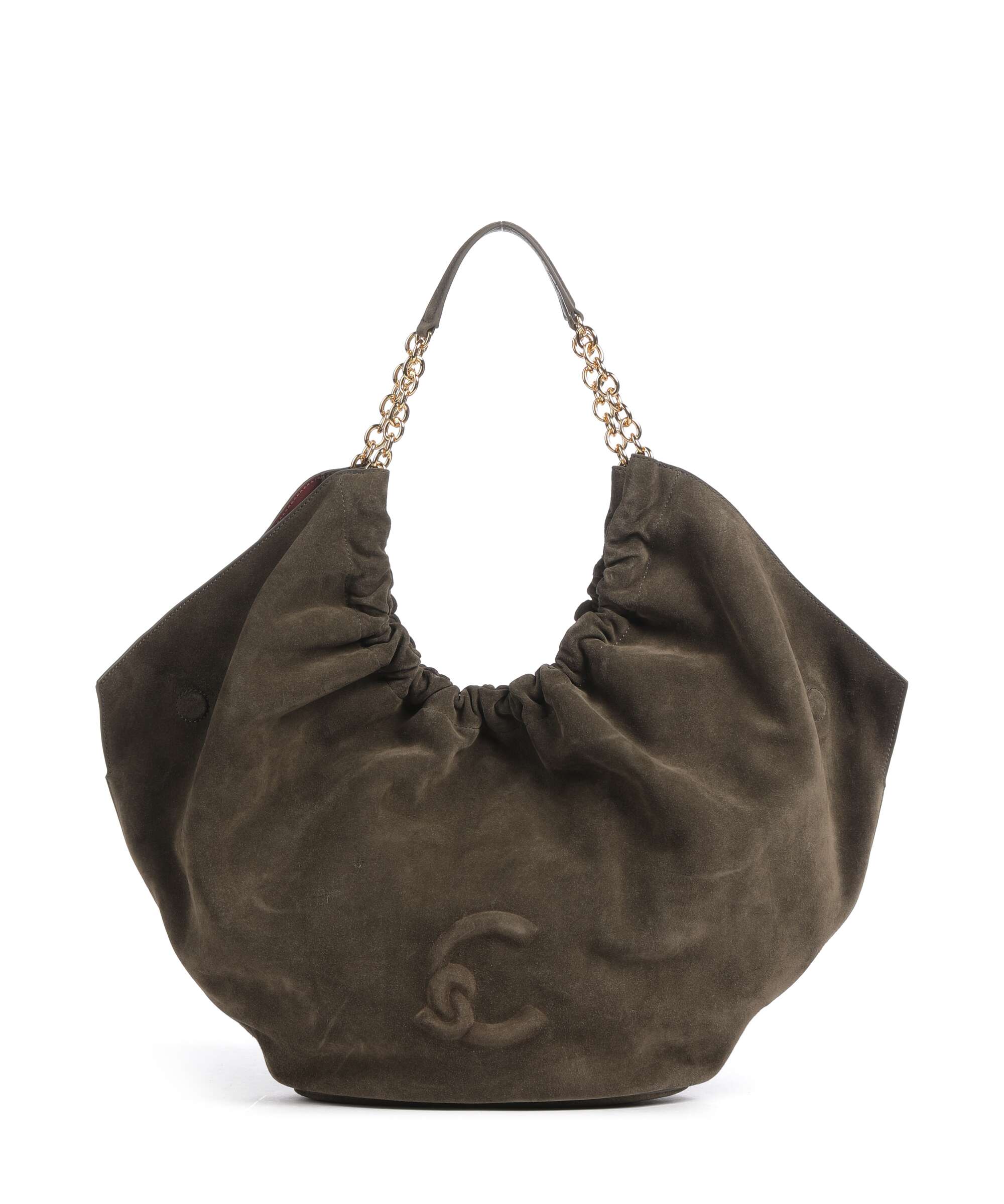 Coccinelle Smash Suede Hobo bag fango