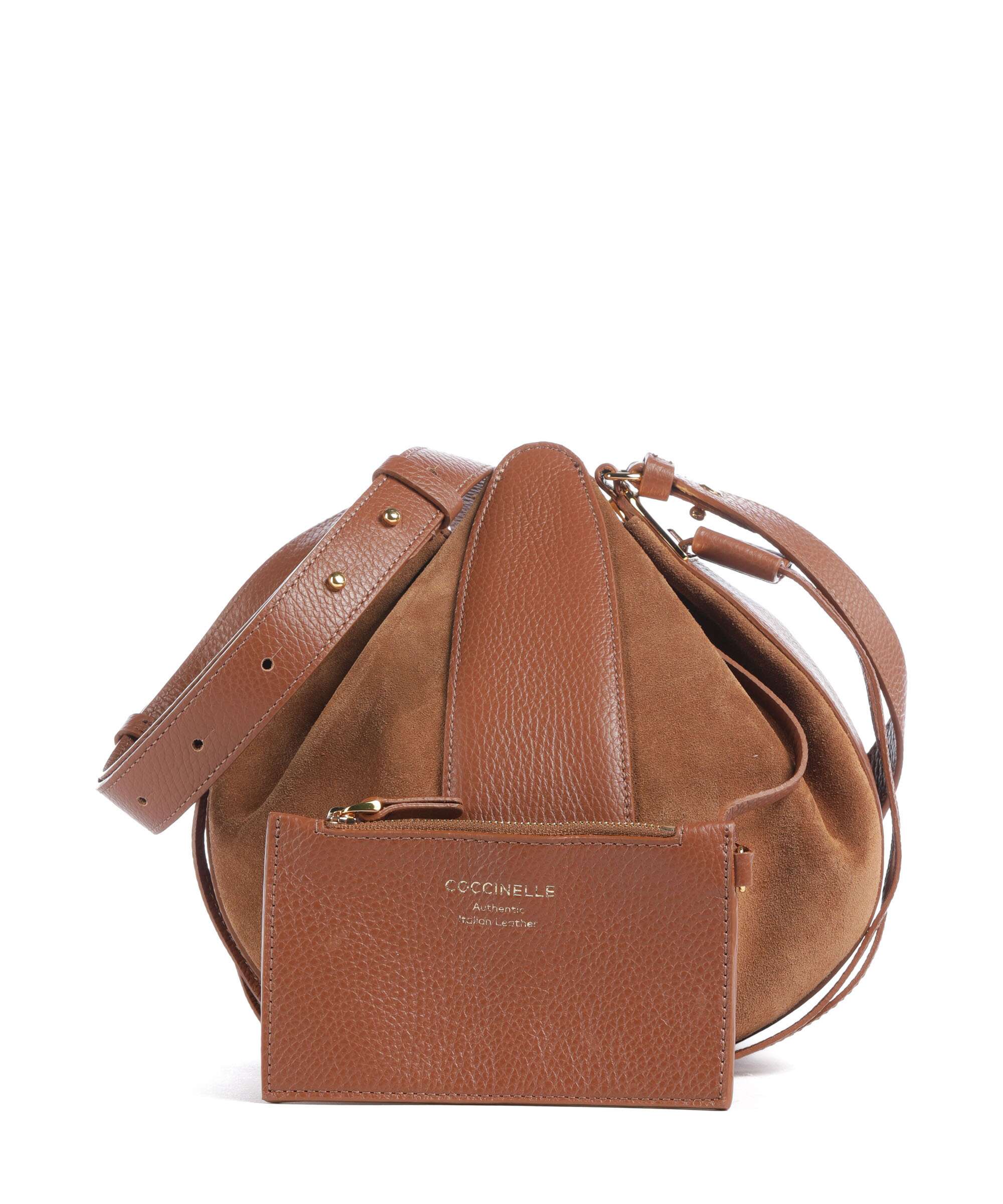 Coccinelle Boom Bucket bag cognac